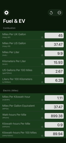 Mila's Fuel & EV Converter - App Store screenshot 5 of 6