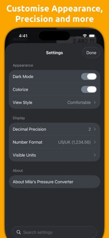 Mila's Pressure Converter - App Store screenshot 2 of 6