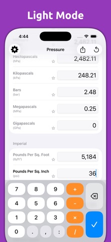 Mila's Pressure Converter - App Store screenshot 4 of 6