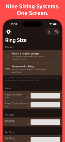 Mila's Ring Sizer & Converter - App Store screenshot 1 of 8