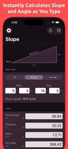 Mila's Slope Calculator PRO - App Store screenshot 1 of 6