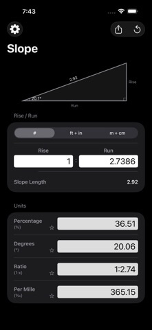 Mila's Slope Calculator PRO - App Store screenshot 5 of 6
