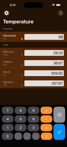 Mila's Temperature Converter - App Store screenshot 5 of 5