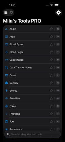 Mila's Unit Converter PRO - App Store screenshot 1 of 10