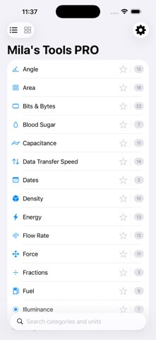 Mila's Unit Converter PRO - App Store screenshot 9 of 10