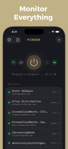 Scott's Pinger: Uptime Monitor - App Store screenshot 1 of 7