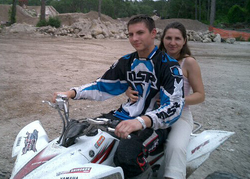 Scott and Mila on a Yamaha ATV
