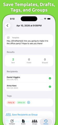 Composr: Bulk Text Sender - App Store screenshot 4 of 6