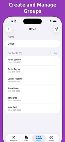 Composr: Bulk Text Sender - App Store screenshot 5 of 6
