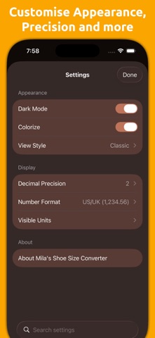 Mila's Shoe Size Converter - App Store screenshot 2 of 5